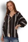 Phi Phi Star - Topp - Boho inspirert tunika svart 1029