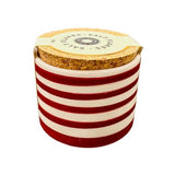 Flak Salt i Kermaikk krukke med røde striper