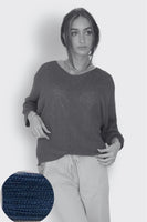 Copenhagen Luxe - Strikket topp 2318 - Jeans-blå