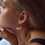 Timi of Sweden - Estelle - Pearl Hoop Earrings