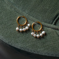 Timi of Sweden - Estelle - Pearl Hoop Earrings
