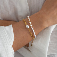 Timi of Sweden - Armbånd - Zora Pearl White Bead Bracelet