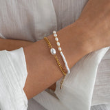 Timi of Sweden - Armbånd - Zora Pearl White Bead Bracelet