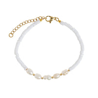 Timi of Sweden - Armbånd - Zora Pearl White Bead Bracelet