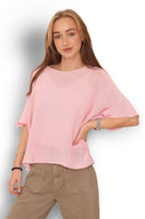 Copenhagen Luxe - Tynnstrikket topp 2318 - Lyserosa