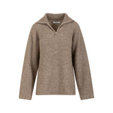 CC Heart – Genser – Emma Zip Knit Golden Brown Melange