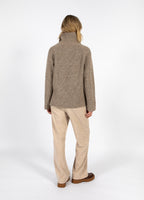 CC Heart – Genser – Emma Zip Knit Golden Brown Melange