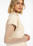 CC Heart – Vest – Emerie Off white Melange