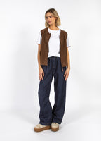 CC Heart – Vest – Jamie Fleece Chocolate Brown