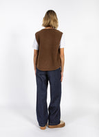 CC Heart – Vest – Jamie Fleece Chocolate Brown