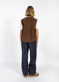 CC Heart – Vest – Jamie Fleece Chocolate Brown
