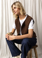 CC Heart – Vest – Jamie Fleece Chocolate Brown