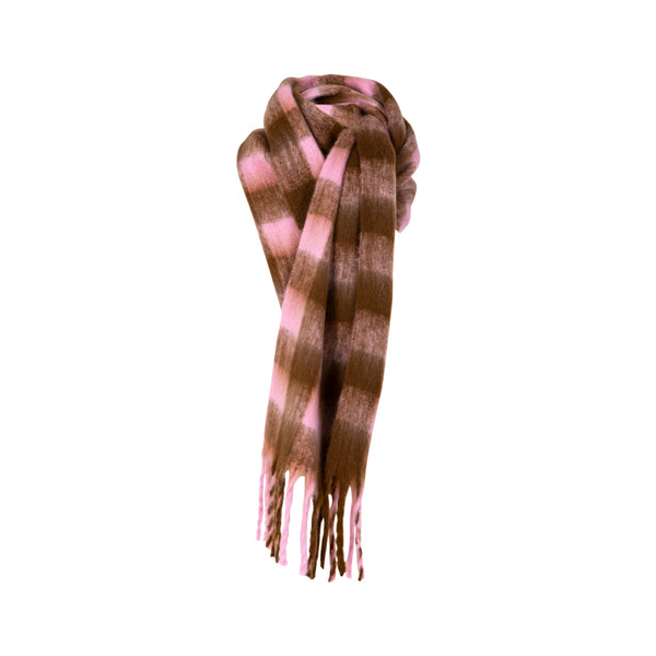CC Heart – Skjerf – Maren Brown/pink check