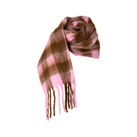 CC Heart – Skjerf – Maren Brown/pink check