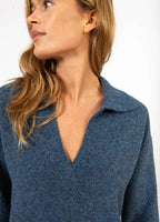 CC Heart - Strikkegenser - Emerie Navy Melange