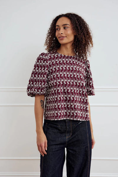 Noella - Shelly Bluse - Dusty Mahogny