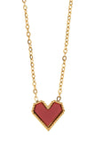 Timi of Sweden - Sarah - Red heart necklace stainless steel