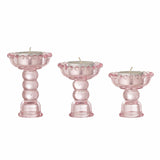 Bloomingville - Lysestaker - Rosa (sett m/ 3 stk)