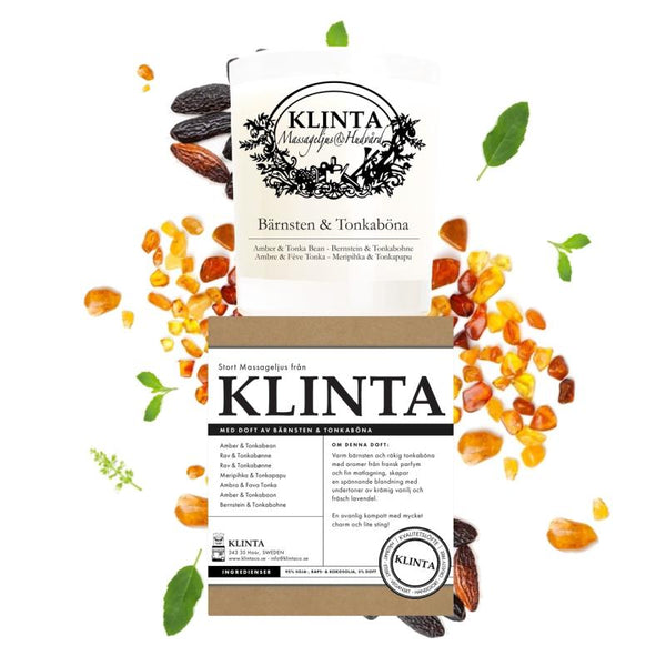 Klinta – Duftlys – Amber og Tonkabønne