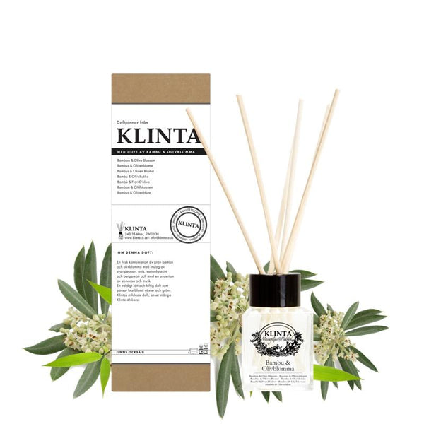Klinta - Duftpinner - Bambus og Olivenblomst 50 ml