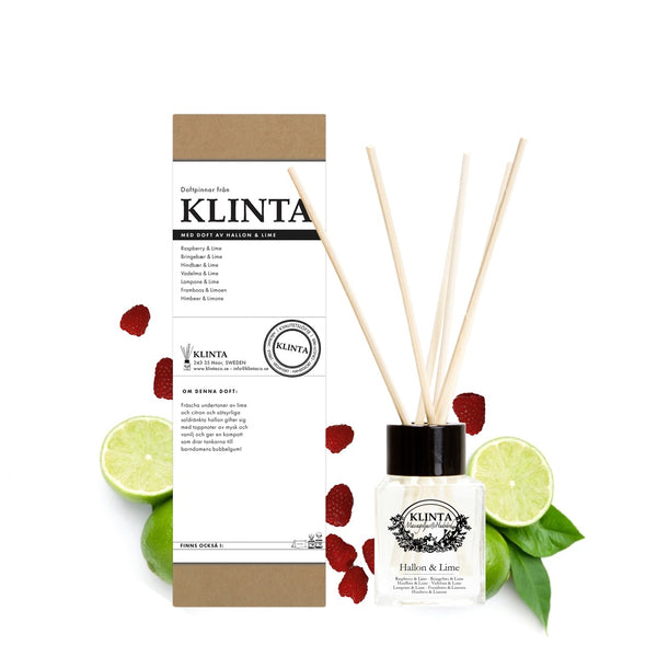 Klinta – Duftpinner – Bringebær og Lime