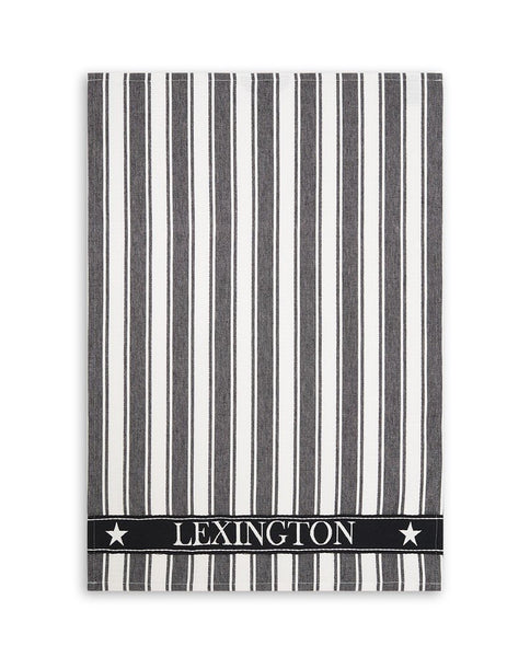 Lexington - Kjøkkenhåndkle - Waffle Striped - Svart/hvit